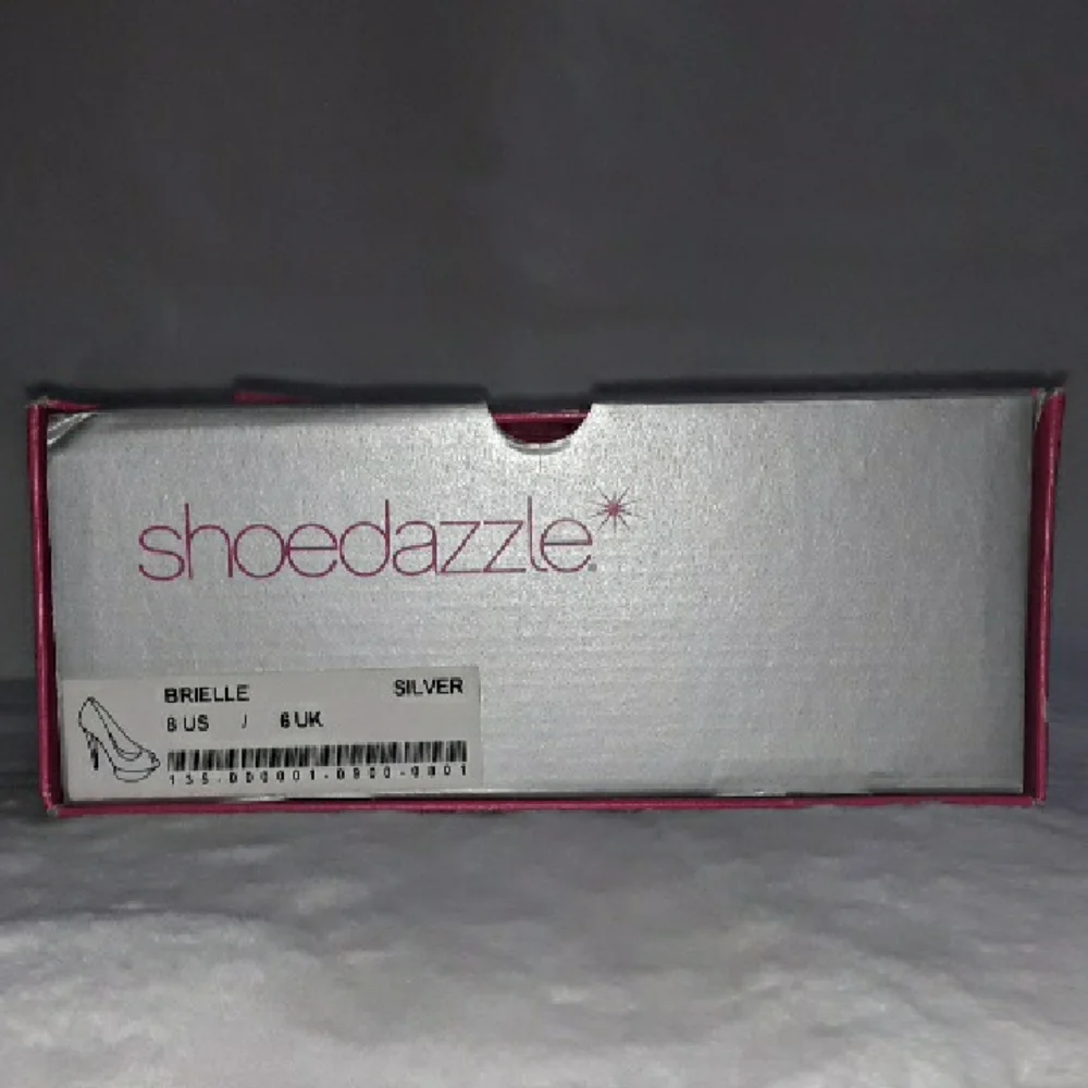 **SOLD** Silver Peep Toe Heels - Picture 11 of 11